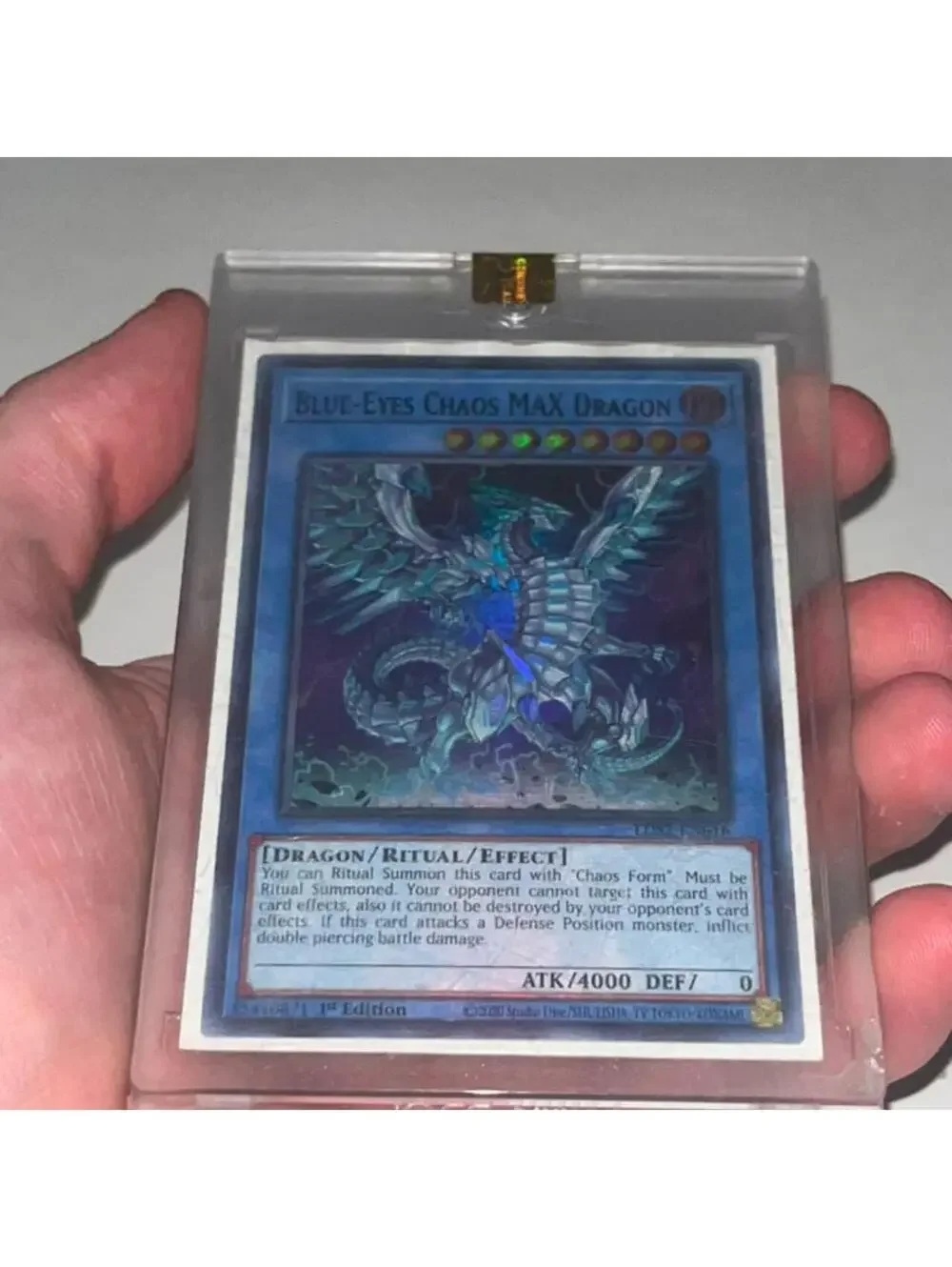 ENCASED Blue-Eyes Chaos MAX Dragon LDS2-EN036 - 1st Ed Ultra Rare Holo